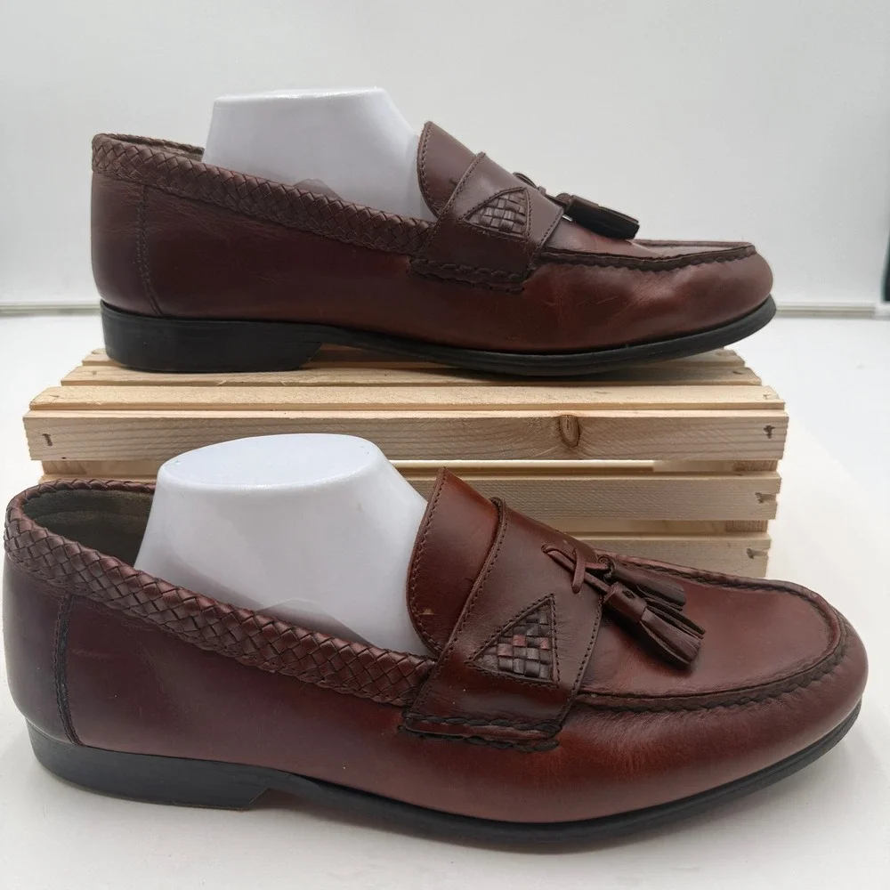 Johnston & Murphy Tassel Loafers Brown Mens 11.5M